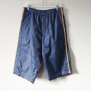 Polo Jeans Co. Ralph Lauren Windbreaker Short Pant Medium Blue Side Snap Button
